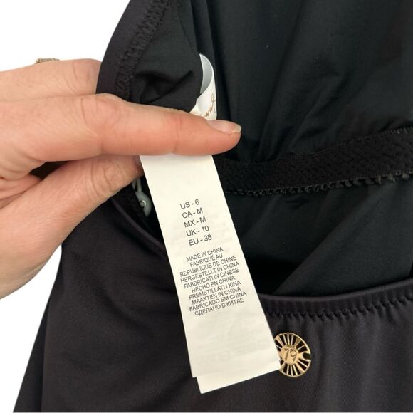 Sunshine 79 Sunshine Solids High Neck Black One Piece, Size 6 - Picture 9 of 12